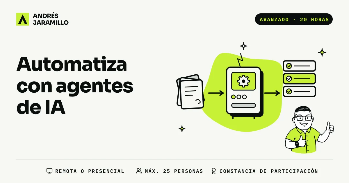 Portada de la capacitación Automatiza con agentes de IA
