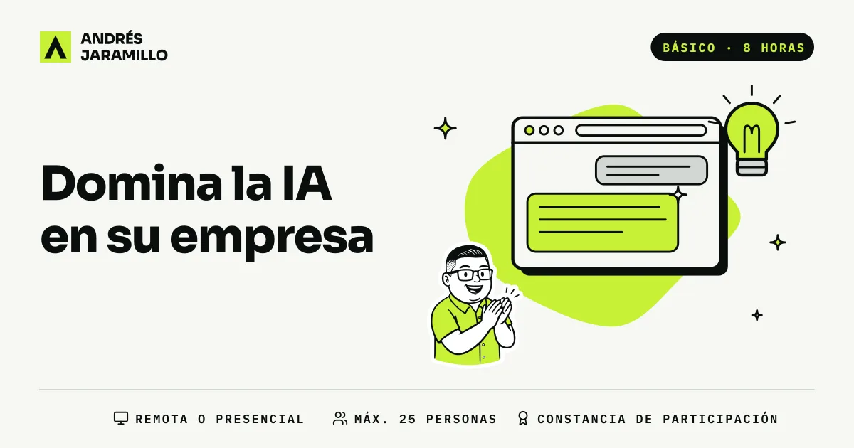Portada de la capacitación Domina la IA en su empresa