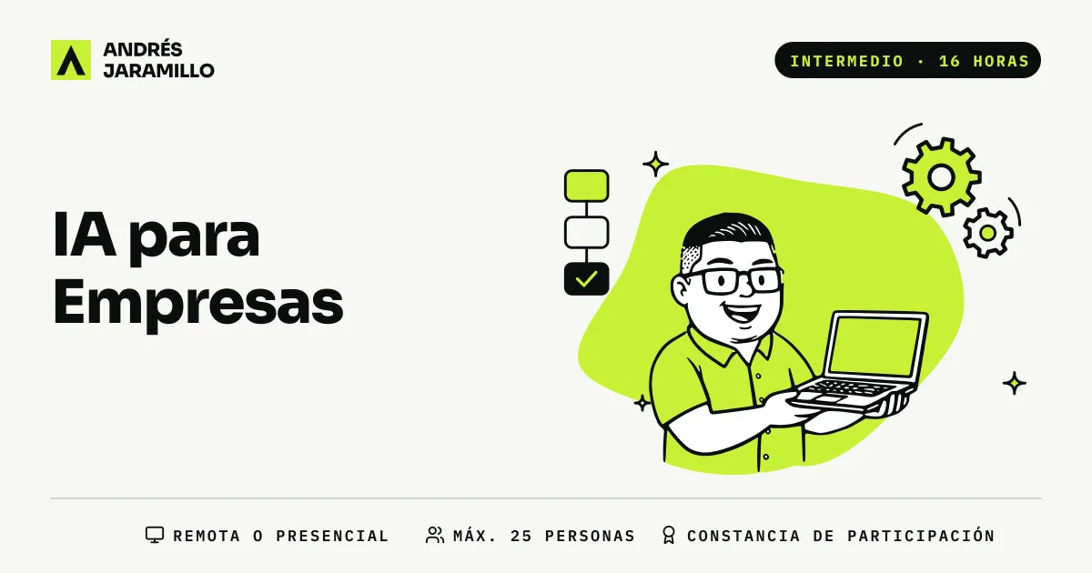 Portada de la capacitación IA para Empresas